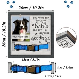 Jilskl Dog Memory, Dog Mourning, Keepsake Of Deceased Dog, Solid Wood Quality, To Remember Your Pet, Product Size: 23 x 23 cm / 9 x 9 Inches