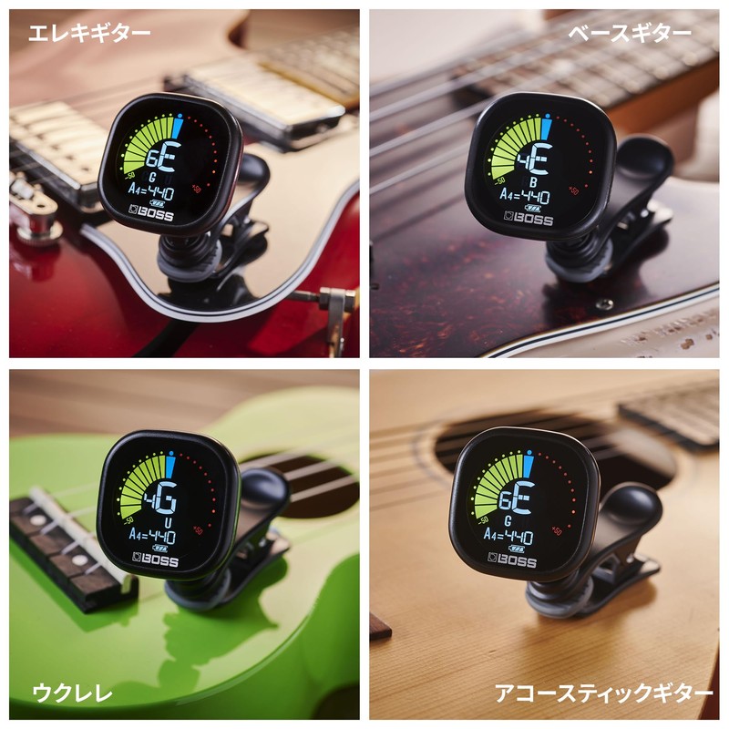 BOSS TU-05 Clip Tuner, Large Color Display, Up to 10