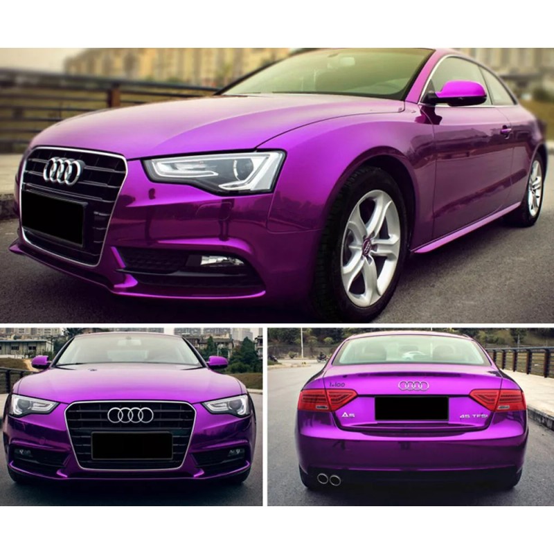 AUTOGOODY 36" x 60" Purple Chrome Mirror Vinyl Film Wrap
