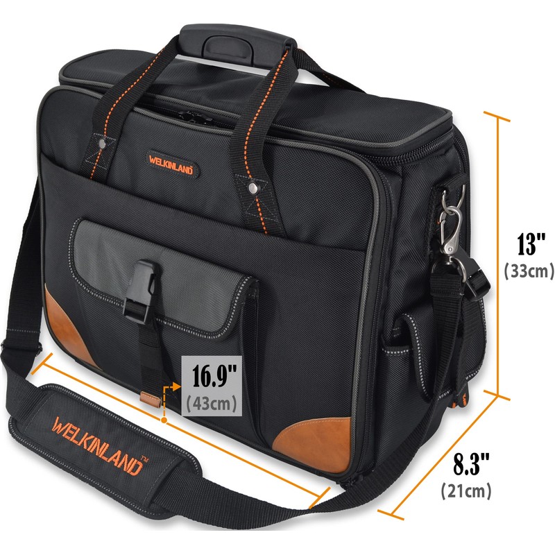 WELKINLAND 88-Pockets Electrician's Tool Bag - Electrician, Technician, HVAC &