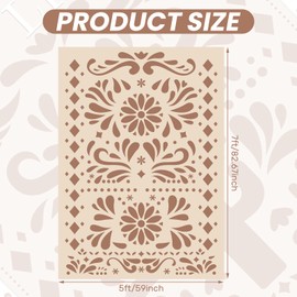 Newwiee 5 x 7 ft Cielito Lindo Vertical Backdrop Cover Photography Background Mexican Arch Cover Talavera Party Decoration for Cielito Lindo Baby Shower Mexican Wedding Birthday Bridal Shower