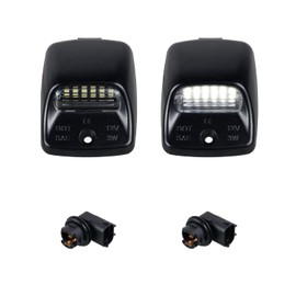 HERCOO LED License Plate Light Tag Lights Rear Lamp Socket Assembly Compatible with Toyota Tundra 2000-2013, Tacoma 2005 to 2015 Pickup, 6000k White