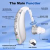 K&FCOPTEE Hearing Aids Rechargeable Invisible With Noise Cancelling BTE For