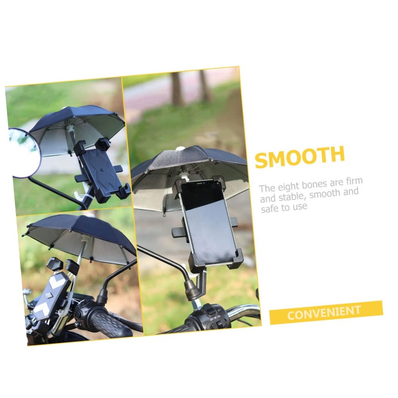 CAXUSD 4 Pcs Compact Phone Umbrellas Decorative Small Umbrellas for