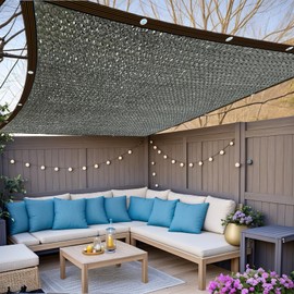 Sanoble Shade Cloth 90% Black Sunblock Net for Garden Patio, Shade Sails for Garden Plants Greenhouse Chicken Coop Outdoor Pergola Lawn Kennel Sun Protection Net Cover (10x20FT)