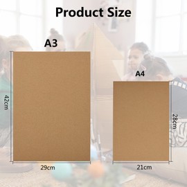 yuejuhe Pack of 20 Corrugated Cardboard, Thick Cardboard for Crafts, Craft Cardboard, Brown Kraft Paper for DIY, Painting, and Crafts (A4)