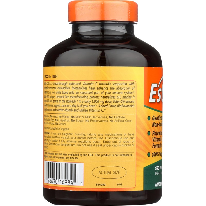 AMERICAN HEALTH Ester-C 1000 MG w Citrus Bioflavonoid, 180 CT