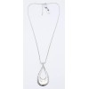 Bay To Baubles New Silver Twisted Teardrop Pendant Necklace by