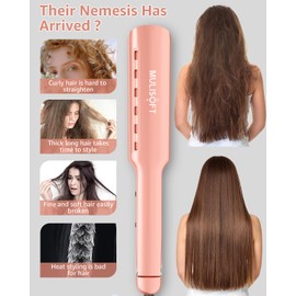 Glätteisen für unterwegs - Ideal für kurzes Haar und Handtaschen, mit dualer Spannungsversorgung und Glättungszeit ist schneller Keramik-Heizplatte