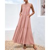 BTFBM Summer Halter Dresses for Women 2025 Casual Spring Hollow