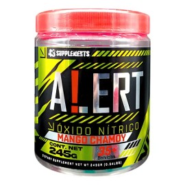 Pre Entreno Alert Óxido Nítrico 43 Supplements 245gr Sabor Mango Chamoy                                                                               
