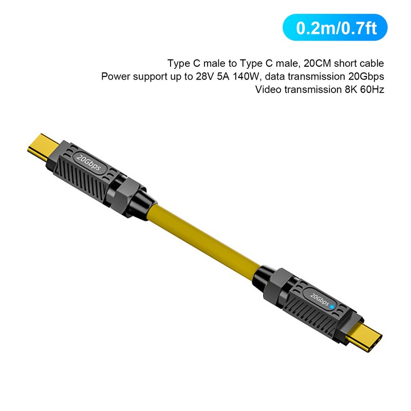 Type C Extension Cable Support PD3.1 140W Fast Charging 20Gbps