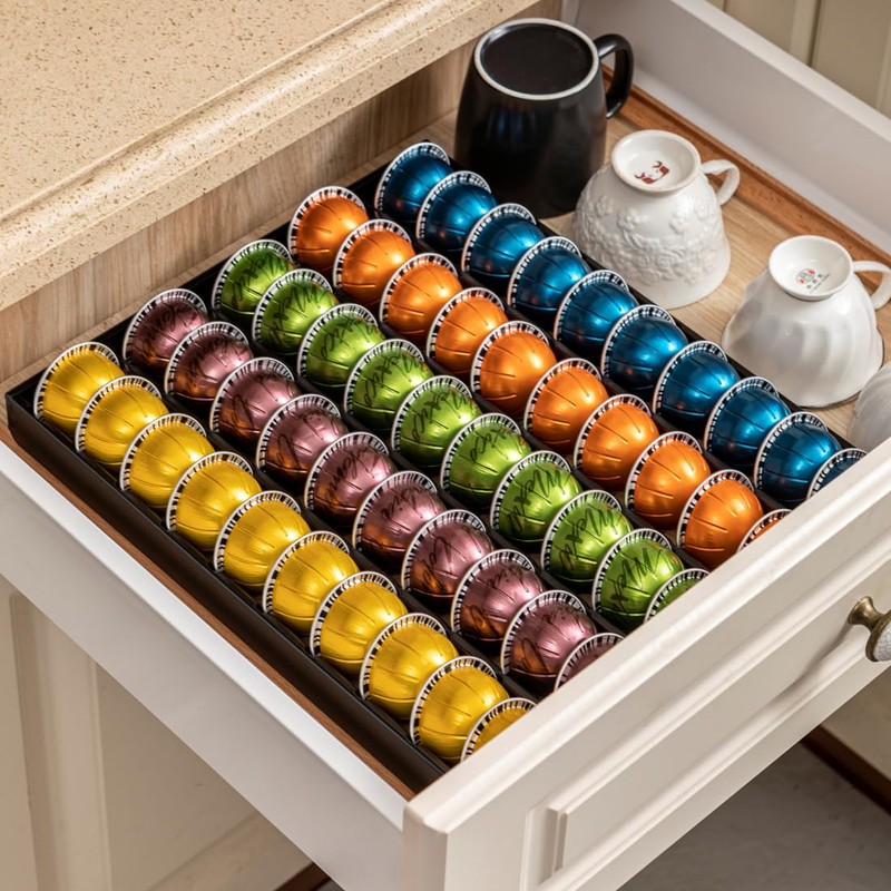 FlagShip Vertuo Pod Holder Drawer Insert Counter for Nespresso Pod