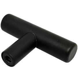 Dihl Pack of 10 Modern Black 50mm T-Bar Kitchen Handle, Sleek and Sturdy Cabinet Drawer Pull for Contemporary Home Décor, Easy Installation, 10 Pcs