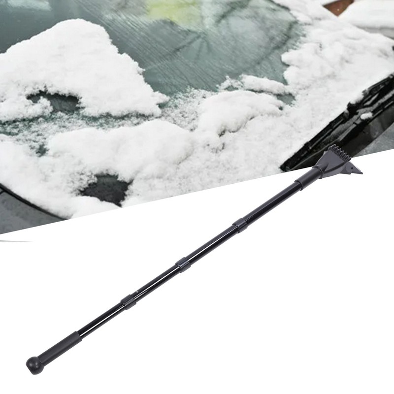 Car Snow Removal Tool Aluminum Alloy Telescopic Rod Ergonomic Labor
