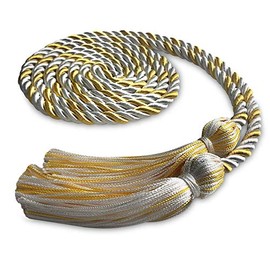 Endea Graduation Single Honor Cord Two-Color (White/Gold)