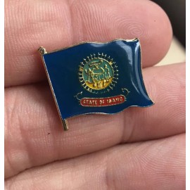 Idaho State Flag enamel pin NOS vintage tourist souvenir hat lapel bag US brooch