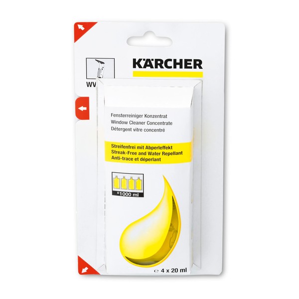 Kärcher 4 x 20ml Glass Cleaning Concentrate Sachets For Window Vac