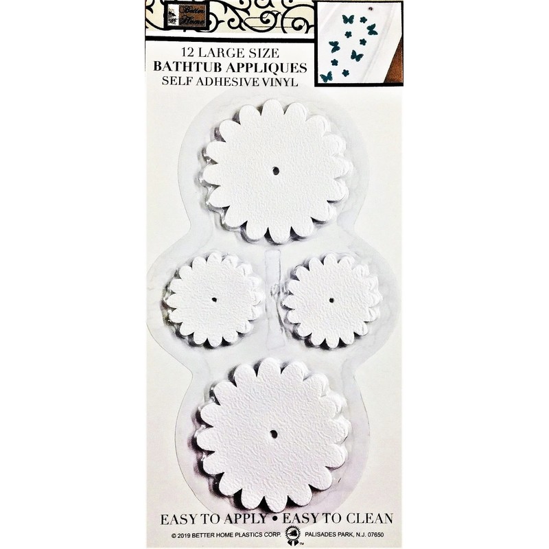 Better Home 12 Sun Flower Shape Bathtub/Shower Appliques Safety Non