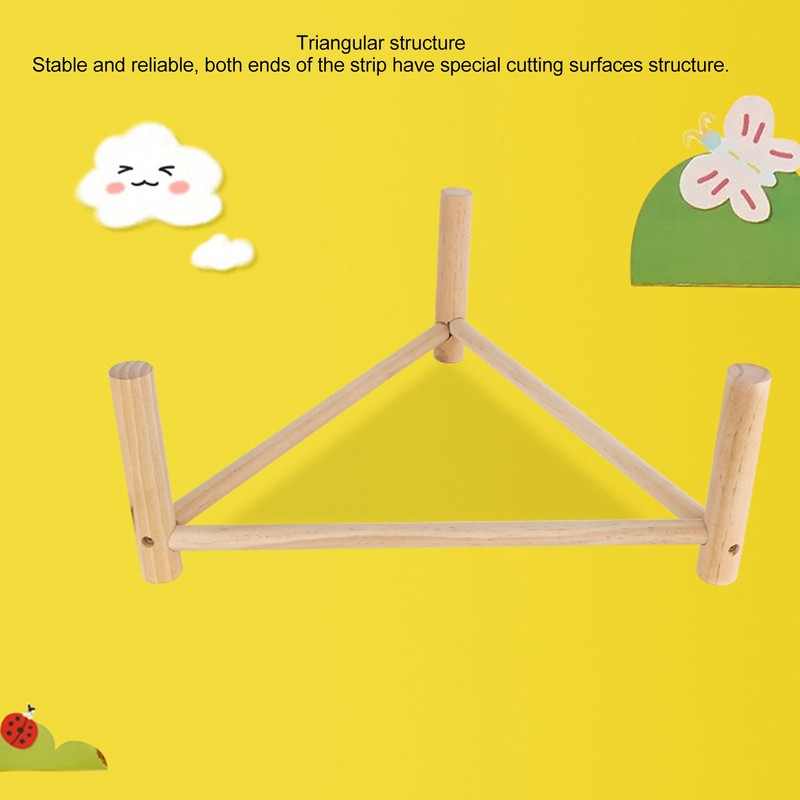Chicken Perch Stable Triangular Wooden Chick Training Perch Toy Interactive