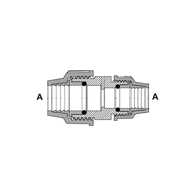 Cornat Irrigation System PE Reducing Coupling 32 x 25 mm