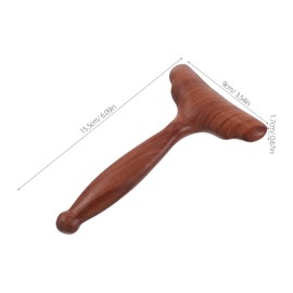 BIUDECO 2pcs Sandalwood Scraping Shovel Massage Tools Scraping Massage Tool Guasha Wood Stick Coffee
