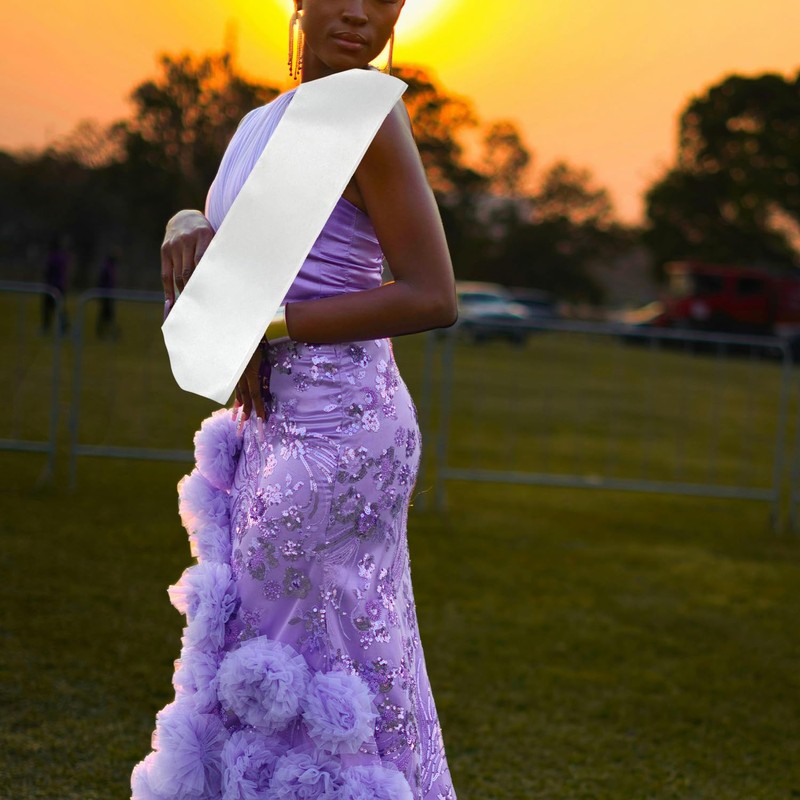 Tabanzhe Blank Satin Sash,Diy Plain Pageant Sash Unprinted Sash,for Homecoming,Pageants