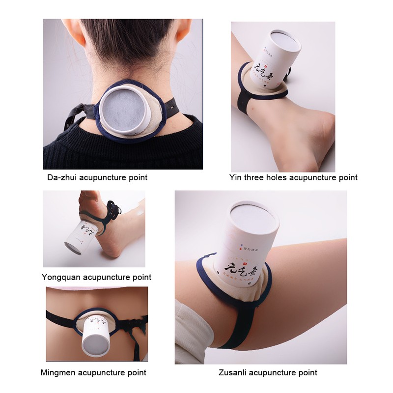 4pcs Smokeless Moxa Tube Acupuncture Massage Moxibustion Roll BoxTool