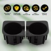 Unbranded 2x Front Console Cup Holder Insert Liner Black Fit