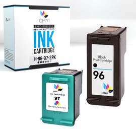 CMYi 96 97 Replacement Combo Pack Ink Cartridge for HP DesignJet 5940, 5940xi, DeskJet 5740, 5740xi, 5743, 5745, 5748, 5940, 5940xi, 5943, 6520, 6520xi, 6540, 6540dt, 6540xi, 6620 (1 Black, 1 Color)
