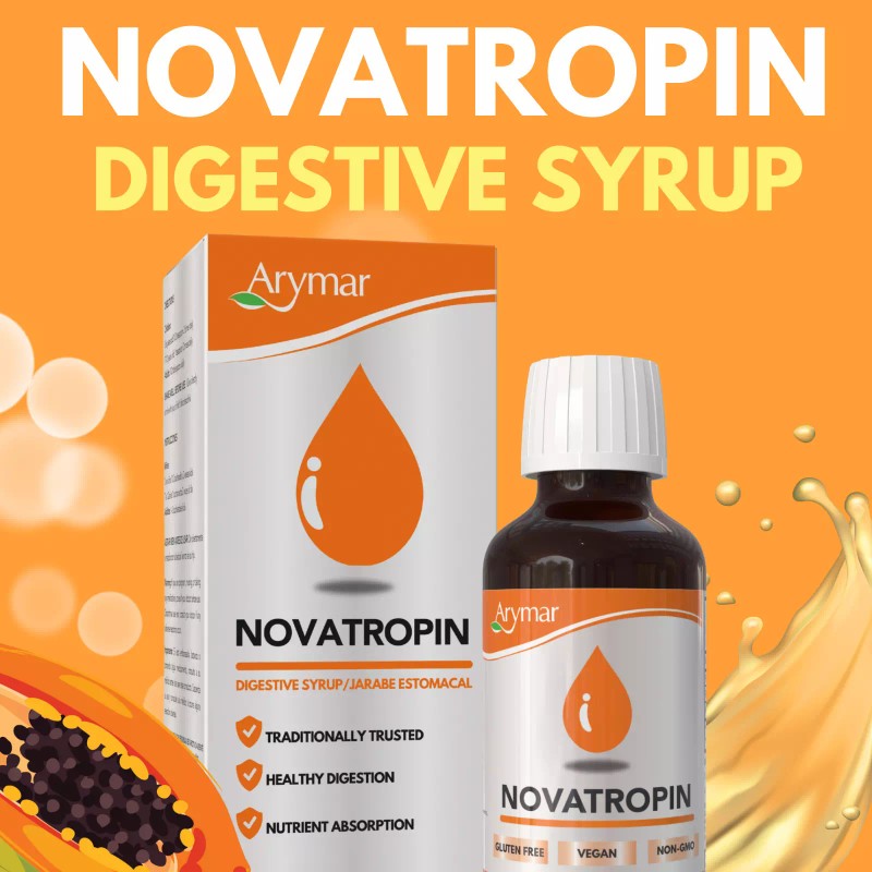 Arymar Novatropin Syrup, 4 fl oz – Herbal Digestive Support,