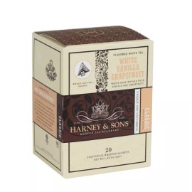 Harney & Sons WHITE VANILLA GRAPEFRUIT 20 ct box wrapped white tea sachets