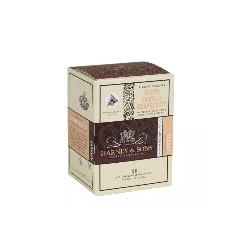 Harney & Sons WHITE VANILLA GRAPEFRUIT 20 ct box wrapped
