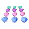 Movasa 12 Capacillos Silicón Forma De Corazón Cupcake Reposteria