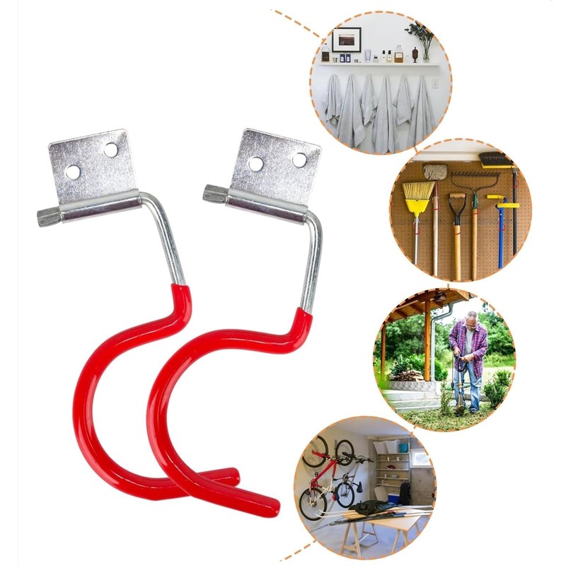 LIFEDYLUK 15 x Hooks for Garden Tools, Garden Tools Hanging,