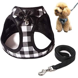 Aibnoshy Lead Harness Set of 2 Cat T Shirt Dog Clothes Torso Pet Supplies Small Medium Dog Cat Clothes Catwear Dog Wear (Black & White) 2 Pieces (1)