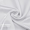 Deconovo Silver Wave Print Blackout Curtains - Thermal Insulated &