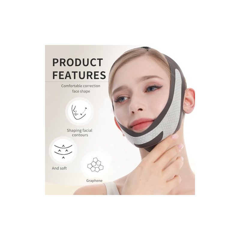 Mascarilla lifting V Line de grafeno, correa lifting facial para