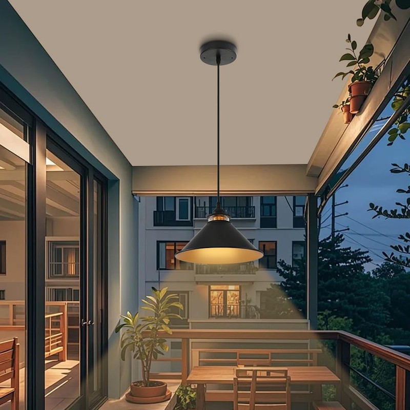 OFPSABAL Black Pendant Lights Kitchen Island 2 Pack, Dome Pendant