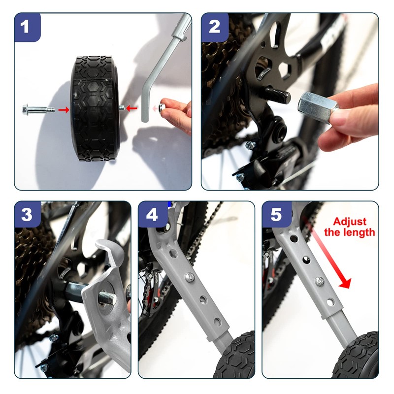 MOSHAY Roll Over Picture to Zoom in Bicycle Training Wheels