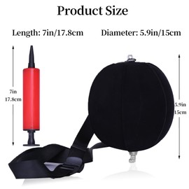 Kinwodon Smart Golf Ball, Golf Swing Trainer Aid Smart Ball Golf Trainer with Inflator Pump Swing Training Aids Adjustable Smart Ball Golf Swing Trainer Practice Training, Aid Posture