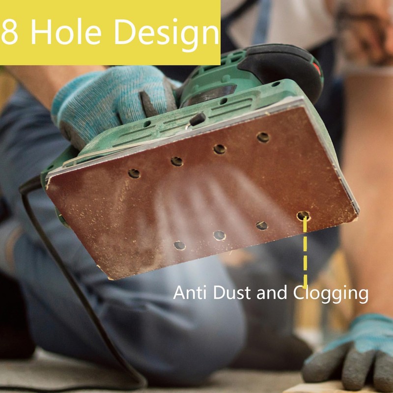 3pcs Sanding Sheets Interface Pad 18cm*9.3cm 8 Holes Square Hook