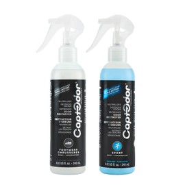 Sports Odor and Footwear Odor Destroyer Spray (2 x Carry-on Bottles of 8.12oz / 240 ml), Odor Eliminator & Deodorizer - Neutralizer & Refresher Spray for Equipment, Sportswear & Footwear