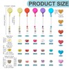 Beadthoven 55pcs DIY Beadable Badge Reels Making Kit Bling Heart