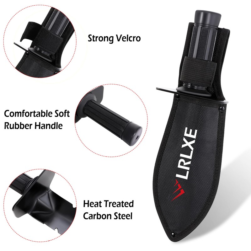 Metal Detector Shovel, LRLXE Sturdy Heavy Duty Double Serrated Edge