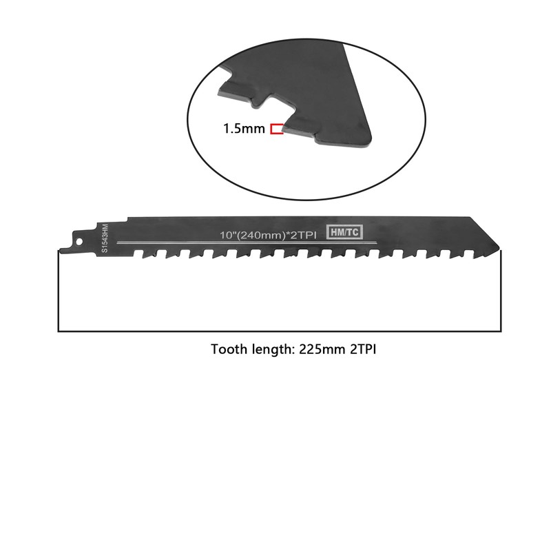 EMSea S1543HM Electric Reciprocating Saw Blade Tungsten Carbide Saw Blades