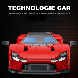 XMKSTBRICK Raing Car Building Set for Adults,1:14 MOC Buildable Technic Sports Car Toy,Collectible Building Block Champion Kit Model for Teens Age 14+（1168 Pcs）