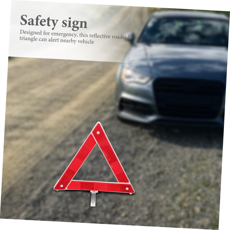 BUGUUYO Roadside Emergency Triangle Reflective Plastic Car Warning Sign Symbol