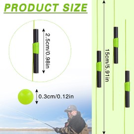 Fishing Float Stopper Thread Stopper with Beads Fishing Line Stopper Spirolino Floats Trout Fishing for Trout Thread Stopper Fishing Tackle (Yellow) Pack of 100