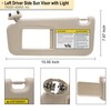 NHILES Left Driver Side Sun Visor Replacement Compatible with Toyota